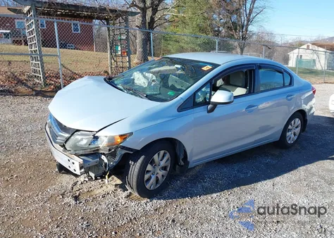 2012 Honda Civic Lx из США, поврежденный, VIN 2HGFB2F55CH500191